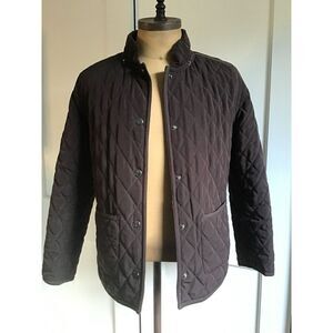 Braetan Women's Quilted Snap Button Brown Jacket Sz Large Fully Lined Minimalist